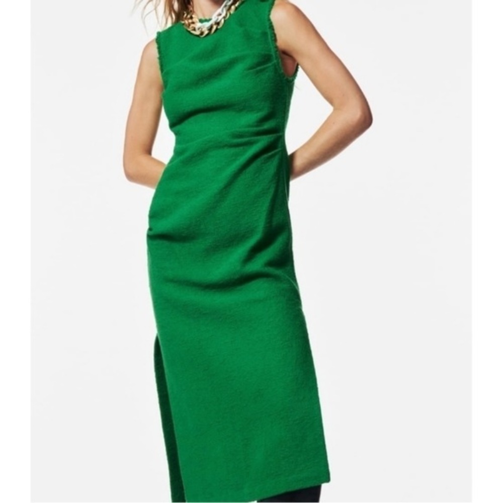 NWT Zara Textured Cotton Dress Size M